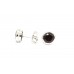Handcrafted Studs 925 Sterling Silver Natural Maroon Red Garnet Gem Stone 